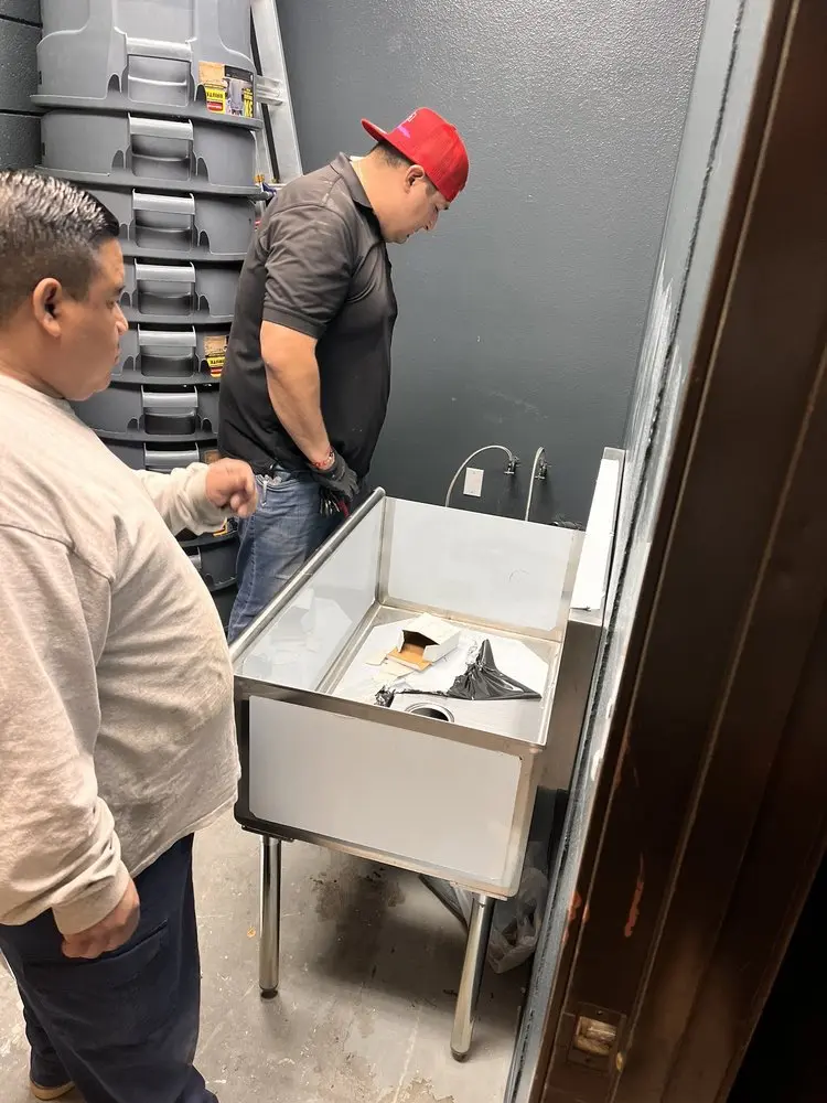 Commercial plumbing and sink installation in Wyoming